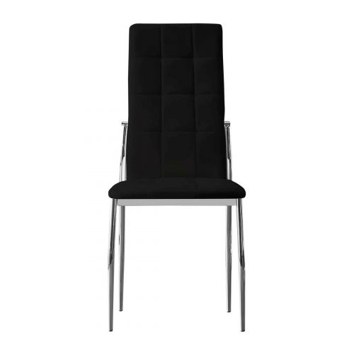 SILLA MIKONOS P/MET. CROMO PU/RENE 01 NEGRO (PU)