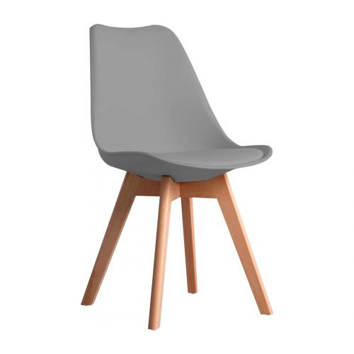 SILLA ADELAIDA P/MADERA HAYA C/GRIS