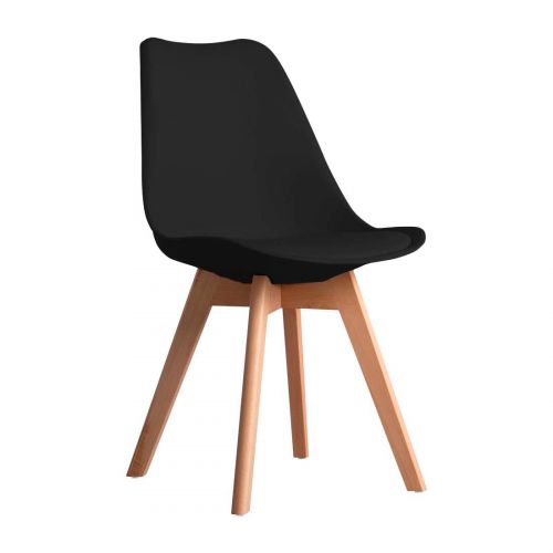 SILLA ADELAIDA P/MADERA HAYA C/NEGRO