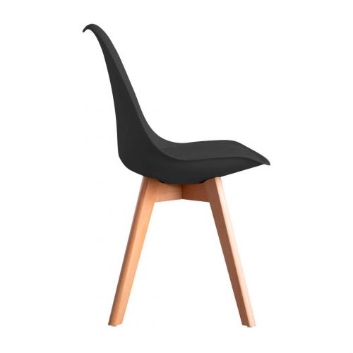 SILLA ADELAIDA P/MADERA HAYA C/NEGRO