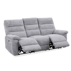 SOFA 3P RELAX ELEC. VICTORIA TAP GRIS CLARO 154177 2