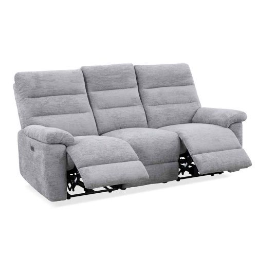 SOFA 3P RELAX ELEC. VICTORIA TAP GRIS CLARO 154177