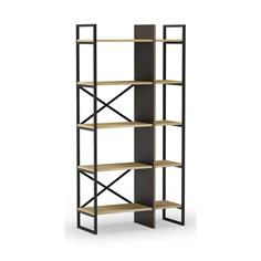 ESTANTERIA ARA 87.5 CM ROBLE/NEGRO SILKY