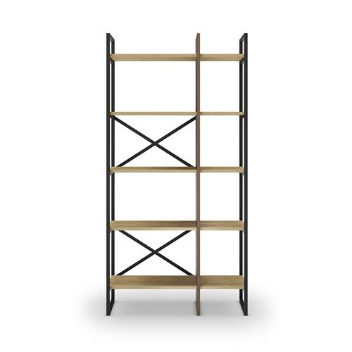 ESTANTERIA ARA 87.5 CM ROBLE/NEGRO SILKY