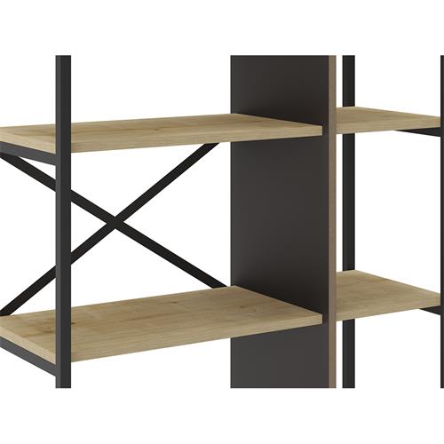 ESTANTERIA ARA 87.5 CM ROBLE/NEGRO SILKY