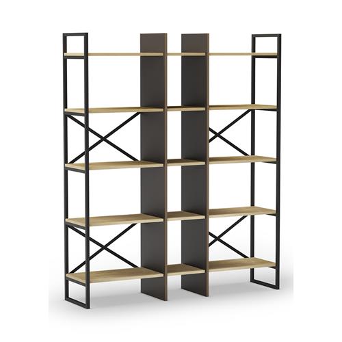 ESTANTERIA ARA 143.5 CM ROBLE/NEGRO SILKY