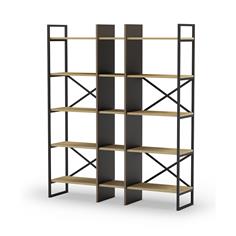 ESTANTERIA ARA 143.5 CM ROBLE/NEGRO SILKY 2