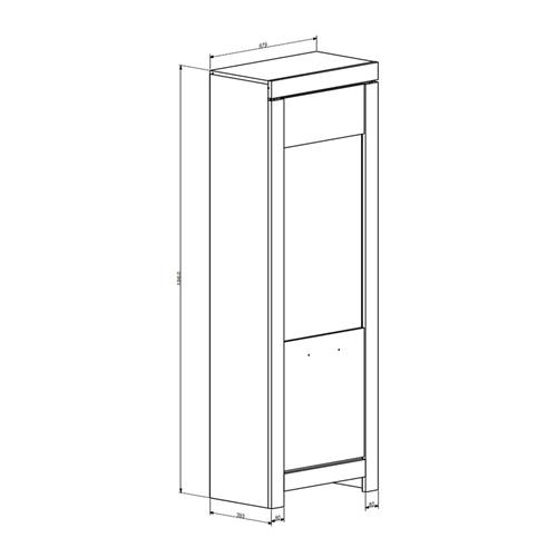 VITRINA BELEN 1P C/TRUFA-CAÑON BLANCO LEDS