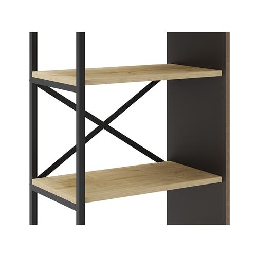 ESTANTERIA ARA 58 CM ROBLE/NEGRO SILKY