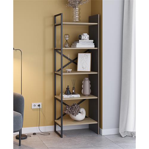 ESTANTERIA ARA 58 CM ROBLE/NEGRO SILKY