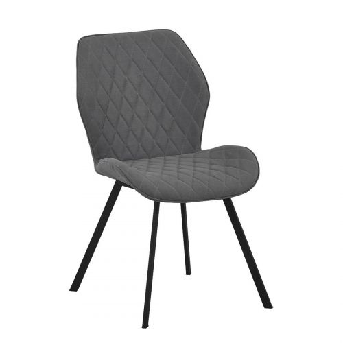 SILLA MOLY TELA GRIS OSCURO P/NEGRA