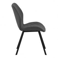 SILLA MOLY TELA GRIS OSCURO P/NEGRA 2
