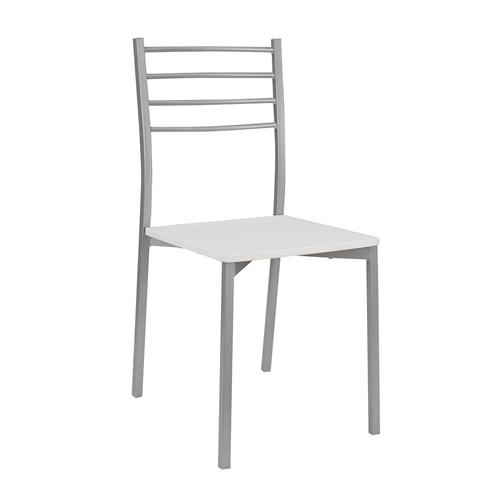 SILLA METALICA SK1424 ASIENTO BLANCO LAC. MONTADA