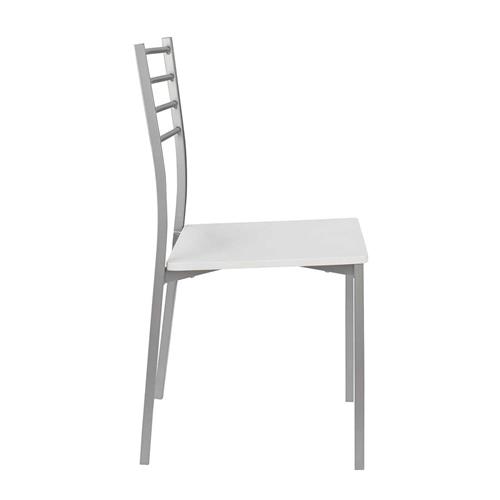 SILLA METALICA SK1424 ASIENTO BLANCO LAC. MONTADA