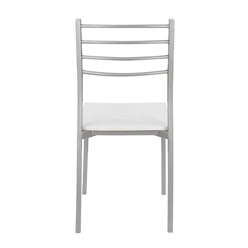 SILLA METALICA SK1424 ASIENTO BLANCO LAC. MONTADA