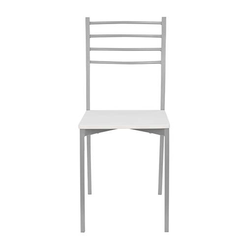 SILLA METALICA SK1424 ASIENTO BLANCO LAC. MONTADA