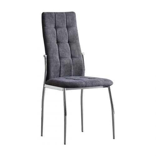 SILLA MIKONOS P/MET. CROMO T/NIDO 01 GRIS OSC.