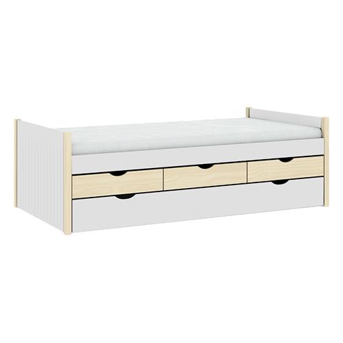 CAMA VALKA NIDO 3C 90X190 BLANCO/CERA BLANCA C/SM