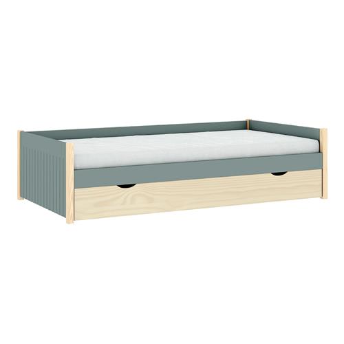 CAMA VALKA NIDO 90X190 VERDE KAKI 444 C/CERA BLANC