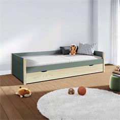 CAMA VALKA NIDO 90X190 VERDE KAKI 444 C/CERA BLANC