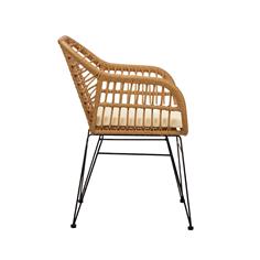 SILLON SPARK PE RATTAN C/NAT P/MET. NEGRA COJIN 2