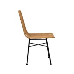 SILLA DESIRE PE RATTAN C/NATURAL P/MET. NEGRA 2