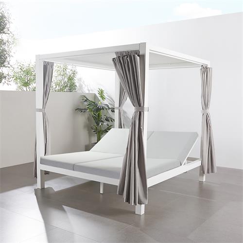 CAMA BALINESA QUEEN ALU. BLANCO