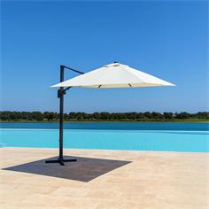 PARASOL COLGADO ALU. 3X3 GIRO 360º POLIESTER BEIGE