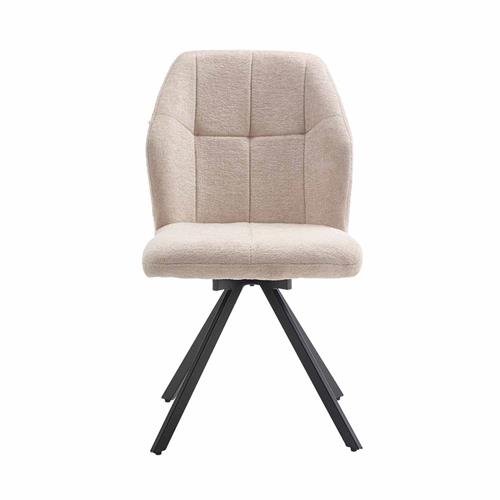 SILLA KLER GIRATORIA TELA UF890 26 BEIGE P/NEGRA