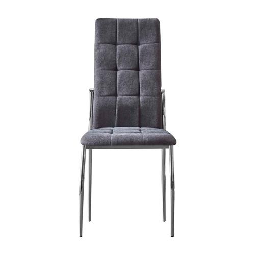 SILLA MIKONOS P/MET. CROMO T/NIDO 01 GRIS OSC.