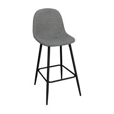 TABURETE  BIOKO P METAL NEGRO T/ NIDO 01 GRIS OSCU