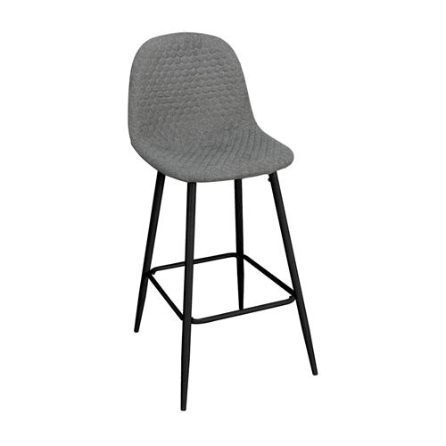 TABURETE  BIOKO P METAL NEGRO T/ NIDO 01 GRIS OSCU
