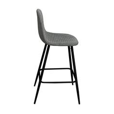 TABURETE  BIOKO P METAL NEGRO T/ NIDO 01 GRIS OSCU 2