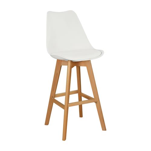 TABURETE CHIOS C/PP/ BLANCO P/MADERA HAYA