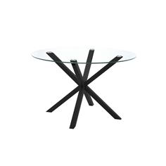 MESA COMEDOR BOLTON RED. 110 CRISTAL P/NEGRA