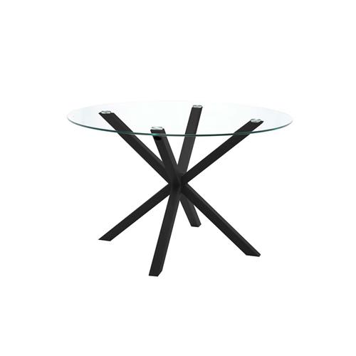 MESA COMEDOR BOLTON RED. 110 CRISTAL P/NEGRA