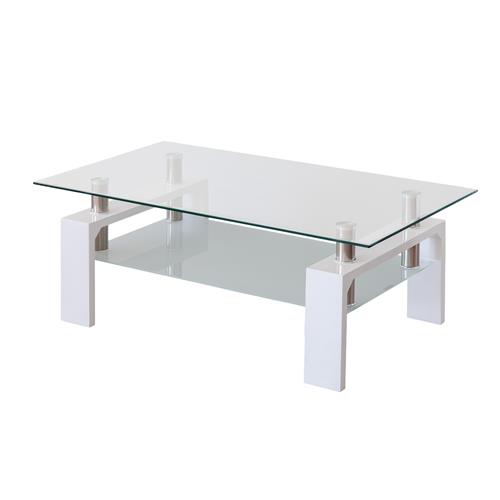 MESA CENTRO KENDRA T/CRISTAL P/BLANCO