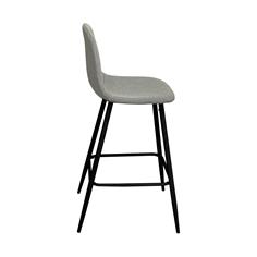 TABURETE BORNEO P/MET. NEGRO T/MERCURIO 28 GRIS 2