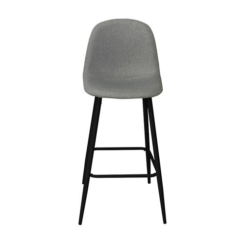 TABURETE BORNEO P/MET. NEGRO T/MERCURIO 28 GRIS
