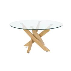 MESA CENTRO RED. 80 DELIA T/CRISTAL P/MADERA