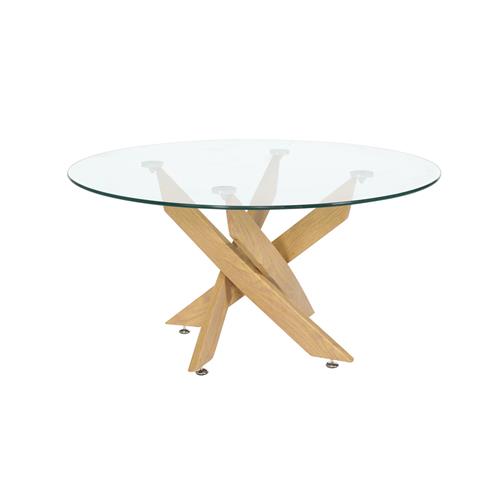 MESA CENTRO RED. 80 DELIA T/CRISTAL P/MADERA