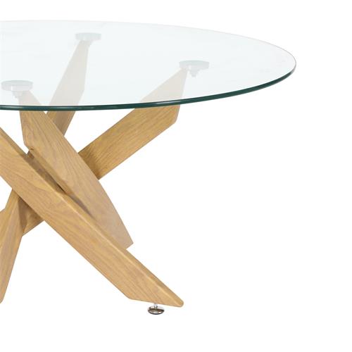 MESA CENTRO RED. 80 DELIA T/CRISTAL P/MADERA