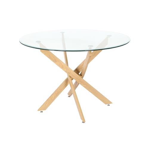 MESA COMEDOR RED. 110 DELIA T/CRISTAL P/MADERA