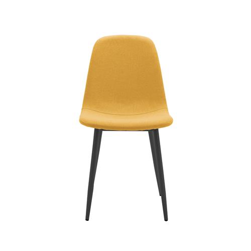 SILLA ROBBIE TELA UF885-05 MOSTAZA P/NEGRA