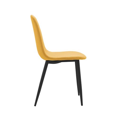 SILLA ROBBIE TELA UF885-05 MOSTAZA P/NEGRA