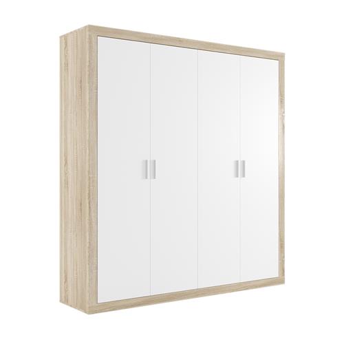 ARMARIO 4P SARA 196X208 CAMBRIA BLANCO