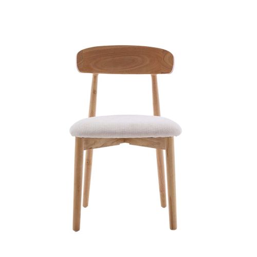 SILLA CARLES MADERA TELA UF885-01 CRUDO