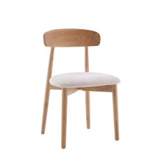 SILLA CARLES MADERA TELA UF885-01 CRUDO