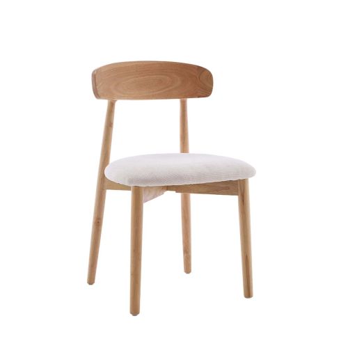 SILLA CARLES MADERA TELA UF885-01 CRUDO