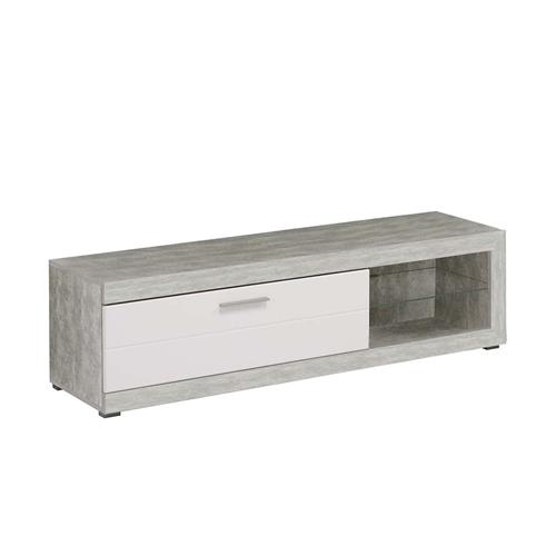 MUEBLE TV 1P REMO CEMENTO BT BLANCO OB BLF